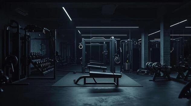 ai generated exercise machines in a gym free photo
